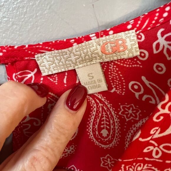 GB Gianni Bini Long Sleeve Red Floral Romper Size S - Picture 8 of 8